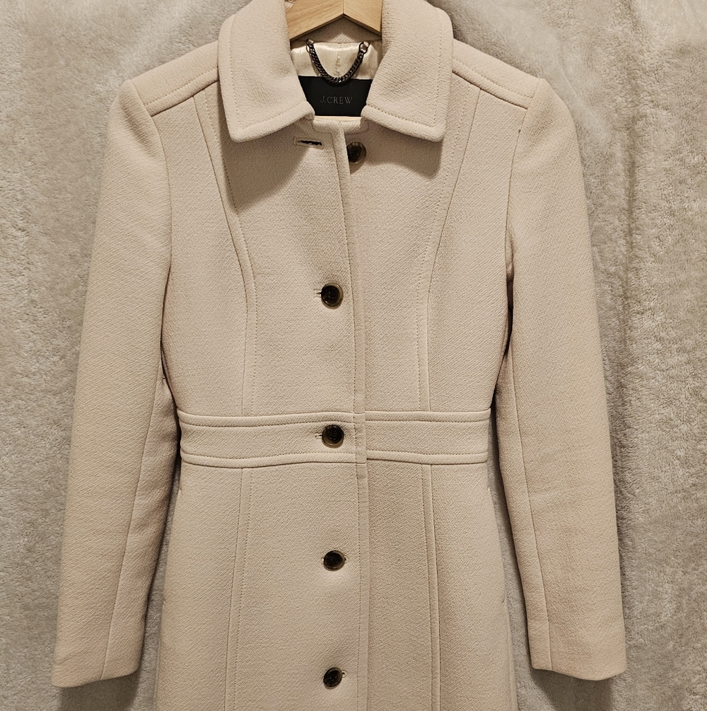 J. Crew double cloth manifattura di carmignano italian wool coat